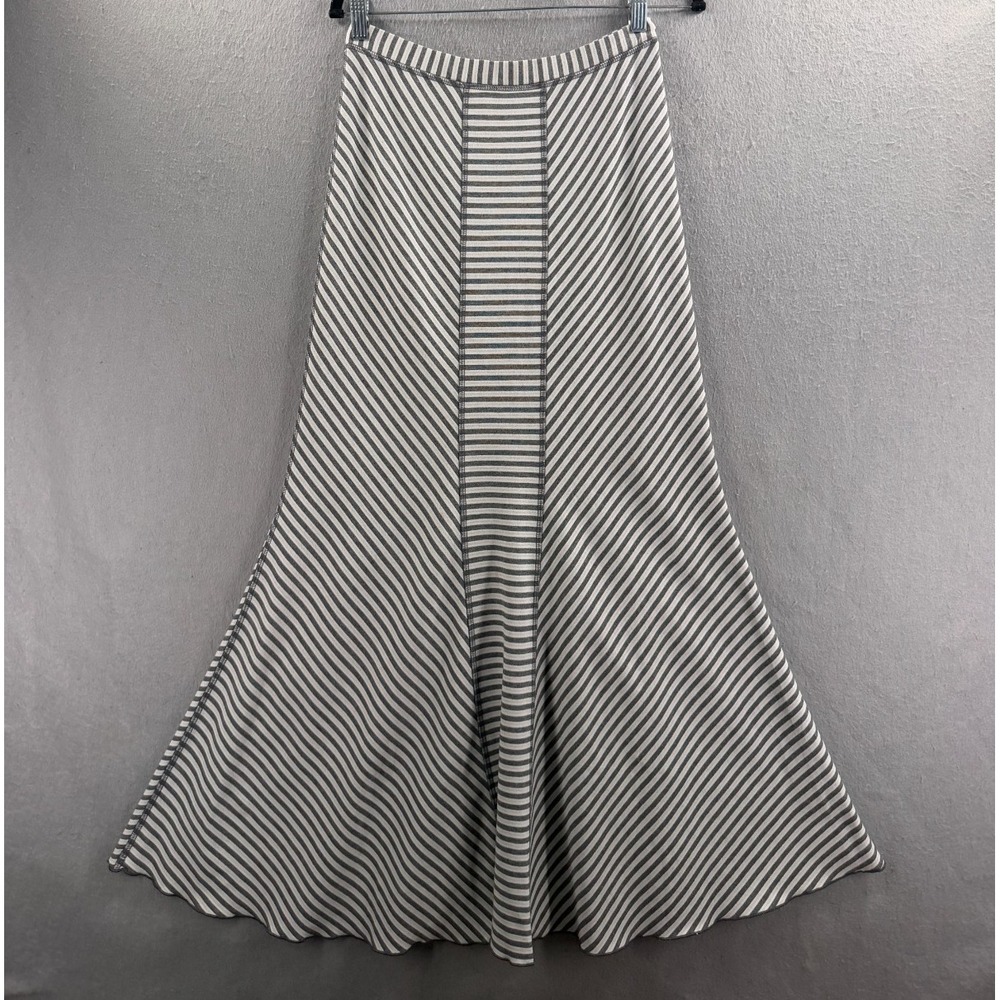 Joseph Ribkoff Skirt Womens 6 Striped Trumpet Maxi Op Art To Wear Modest Chic
